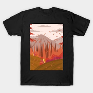 Autumn Nature Illustration T-Shirt